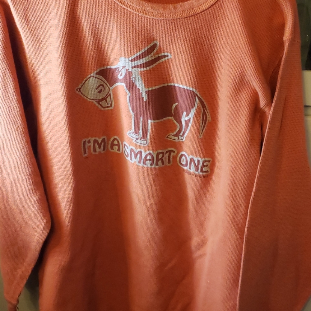 "I'm A Smart One" Donkey Print Long Sleeve Tee